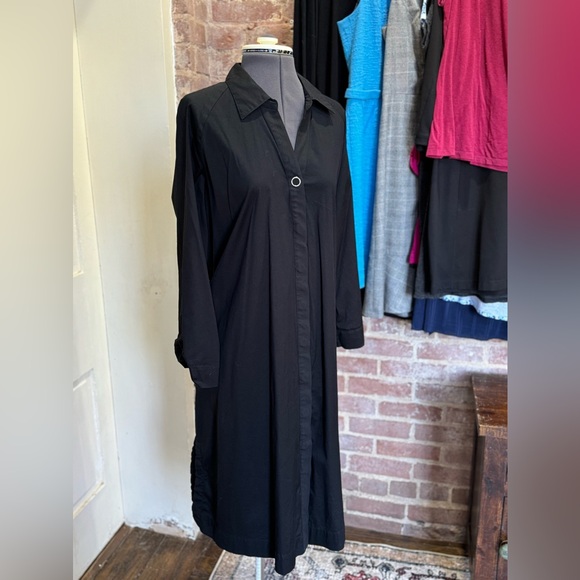 Chico’s Size 12/14 Black Dress with roll up sleeves and pockets. - Picture 4 of 12